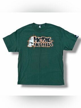 Y2K Vintage Metal Mulisha T-Shirt Green Size XL Grunge Punk